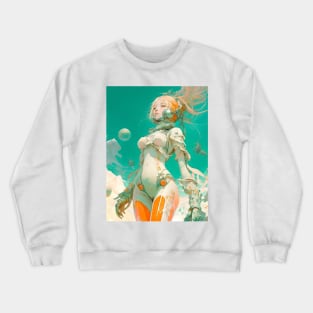 Astronaut anime girl Crewneck Sweatshirt